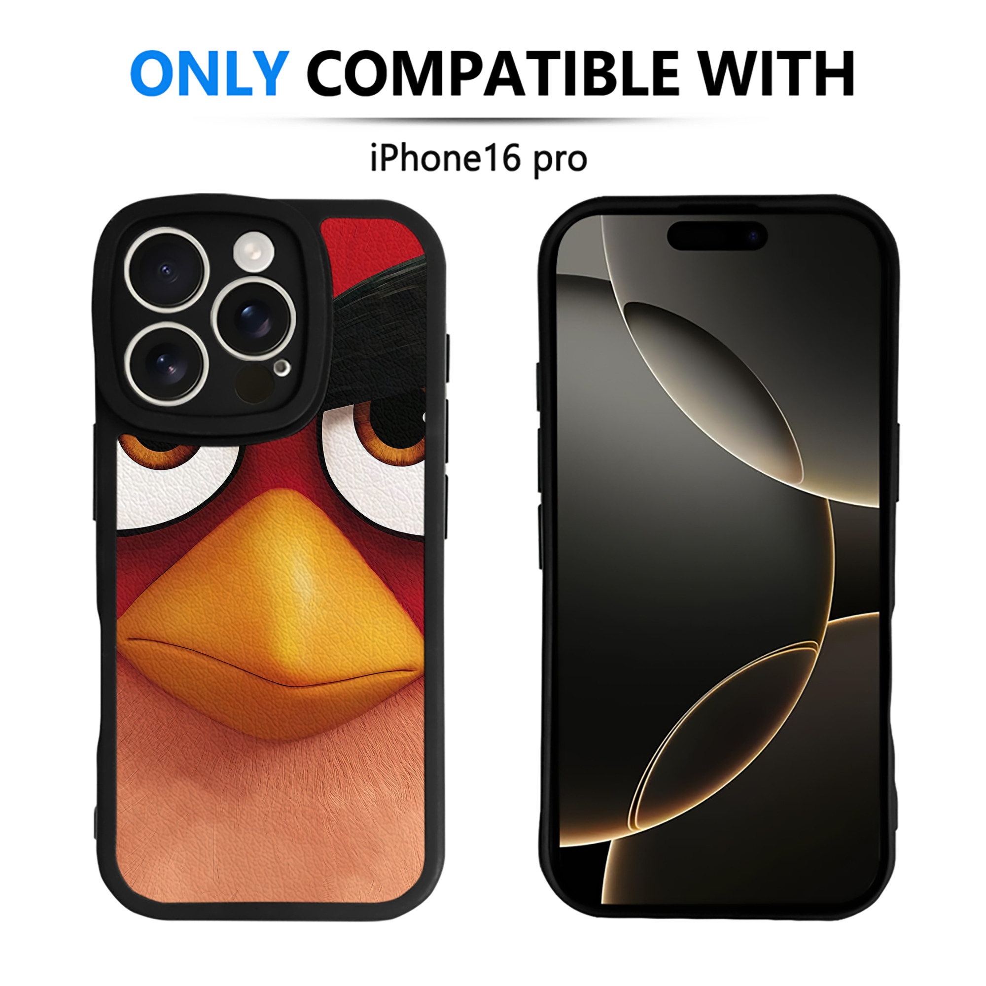 （画像用） Angry Birds アングリーバード 【iPhone 16シリーズ対応】シリコンスマホケース（レザー調） 材質：シリコン